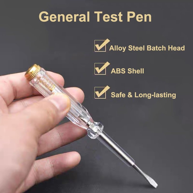 4PCS Voltage Pen Flat Screwdriver, Length 125mm, 2 in 1