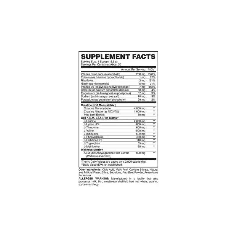 Evogen Cell K.e.m 400 Grs 40 Servicios Glutamina Creatina Sabor