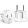 Travel Adaptor USA, 2 Pieces Travel Adapter USA to Europe,