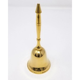 Solid Brass Hand Bell Design 6 1/2" Home Altar Yoga Meditation Altar Temple