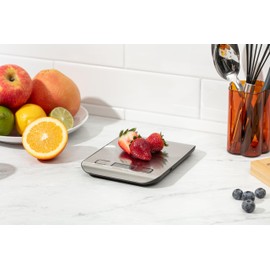 Digital Food Scale – 11 LB Capacity, Tare Function, Stainless Steel, LCD Display, 2 AA Batteries Included, Ideal for Cooking, Baking, and Kitchen Use