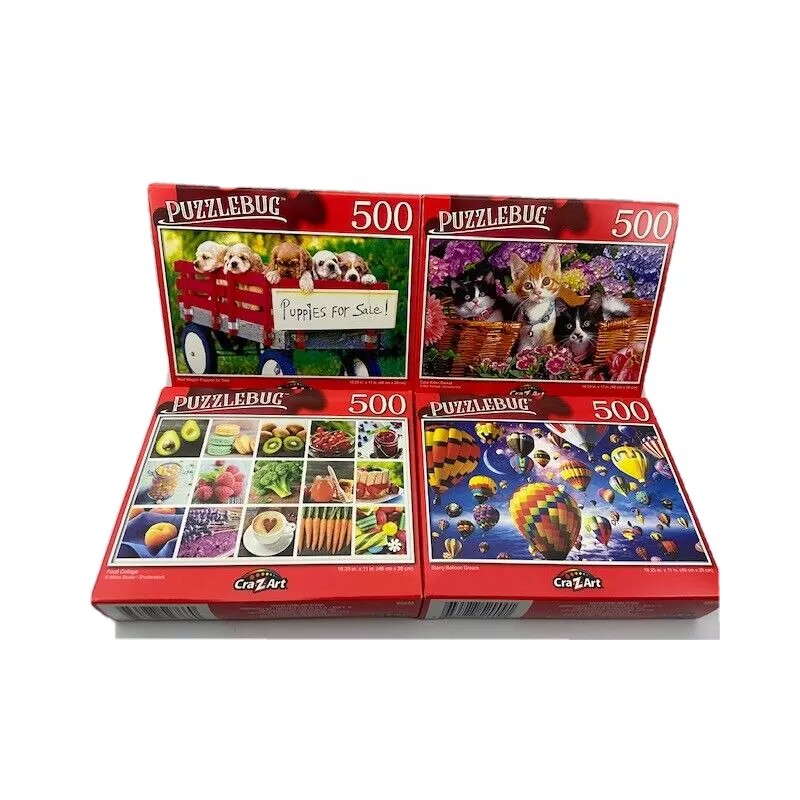 Puzzlebug Lot of 4-500 Piece Jigsaw Puzzles Random Selection NEW
