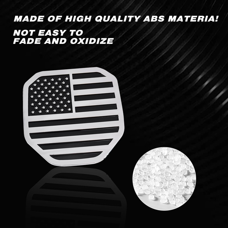 HHLOI for Ram Tailgate Emblem American Flag Badge Emblem Compatible
