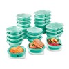 Rubbermaid 50-Piece Food Storage Containers Set with Lids, Teal Splash