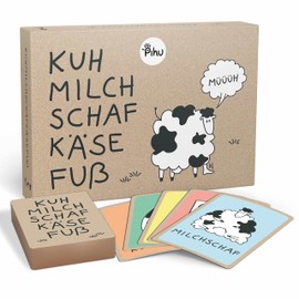 Pihu - “Kuhmilchschafkäsefuß” - The quick card game with the cow/dairy sheep hybrid animal - game from 6 years for children and families - concentration game