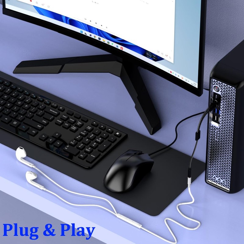 Warmstor 2-Pack Headphone Splitter for Computer 3.5mm Female to 2