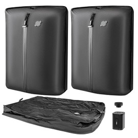 Luvan Travel Vacuum Bags for Luggage with Wireless Pump, Reusable Space Saver 33L Compression Clothing Packing Storage Organizer Cube for Carry On Suitcases and Backpack, IP67 Waterproof (2PC+Pump)