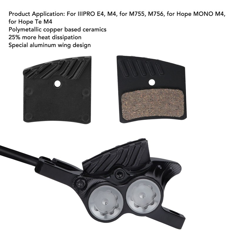 MUNEFE Bike Disc Brake Pad, Bicycle Disc Brake Pads, Lock