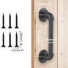Retro Door Handle for Barn Door Furniture Fittings, Black Door