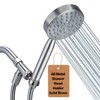 All Metal Shower Head Handheld with Brass Hand Showerhead Holder,