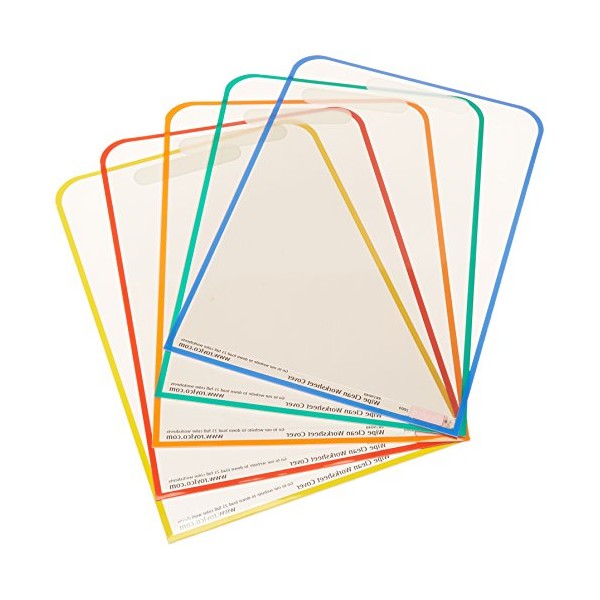 Roylco R59040 Dry Erase Wipe Clean Worksheet Cover