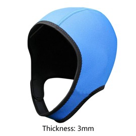 SM SunniMix Scuba Diving Hood Swimming Cap 3mm Neoprene Diving Wetsuit Hood Head Cover Dive Hood Swim Hat for Winter Snorkeling Swimming, Blue