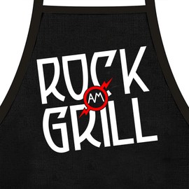 Shirtoo Barbecue / Cooking Apron Rock Am Grill, black