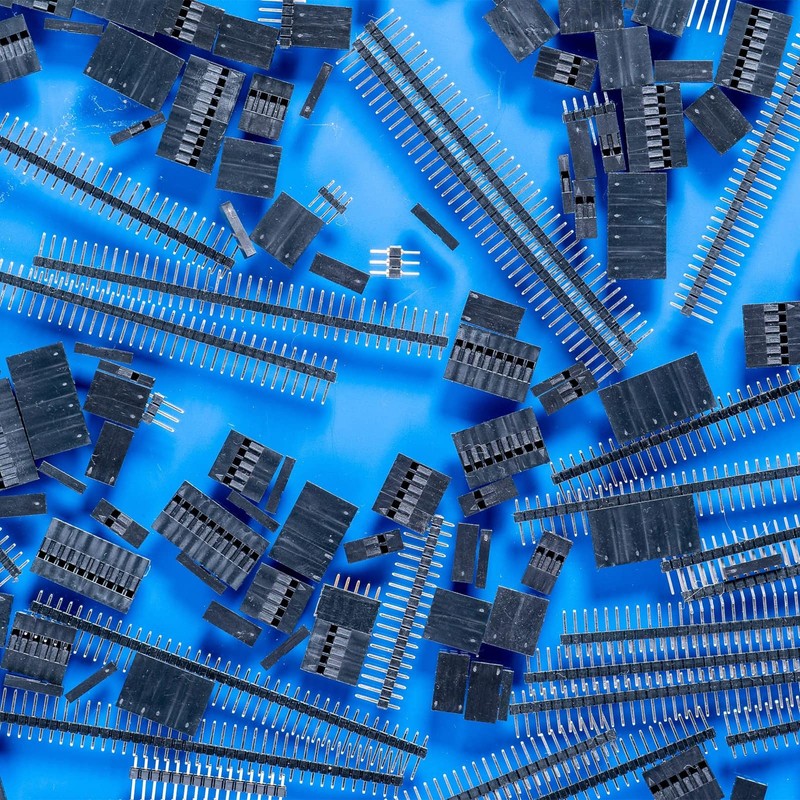 sourcing map Straight Pin Header DIP Single Row 2 Pin