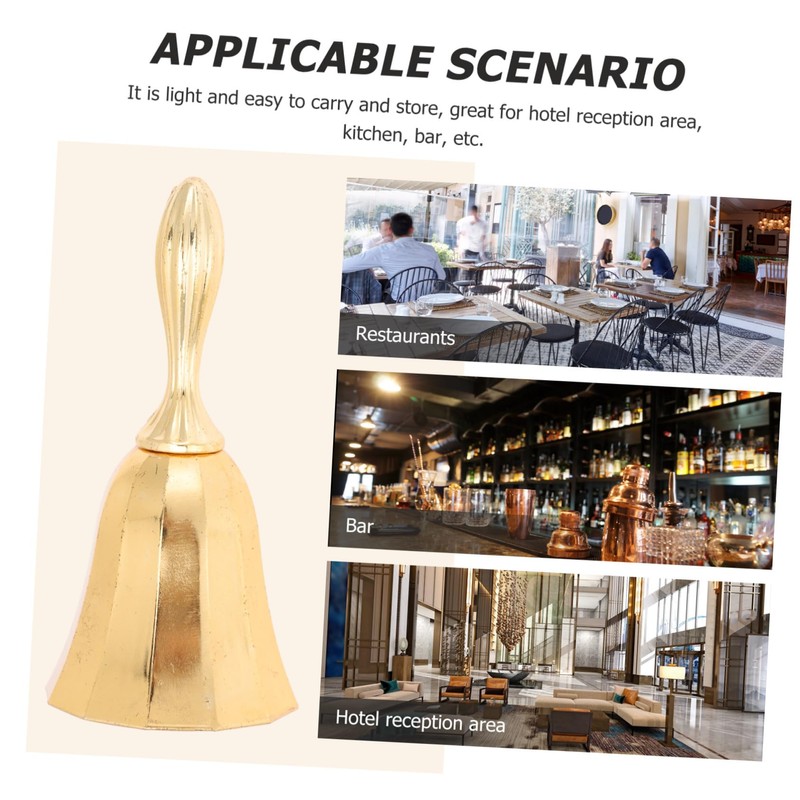 jojofuny Elegant Metal Call Bell for Restaurant and Bar Decorative