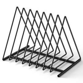 TOPCJ Estantes Triangulares para Carpetas de Archivos, Soporte de Archivos de 7 Secciones, Clasificador/Soporte de Almacenamiento de Archivos, Organiz