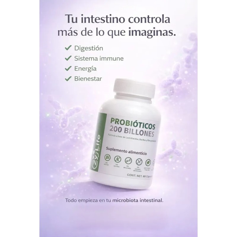 200 Billones Probióticos + Fibra |60 Caps Digestión Avanzada