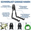 3-H Pack of 2 Wall Hooks, Garage Hooks, Heavy Duty