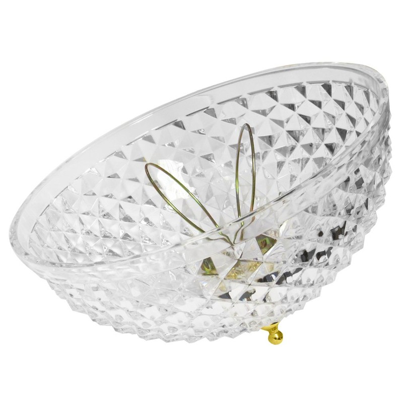 Evelots Ceiling Clip-on Light Bulb Shade-Lamp-Dome-Antique Diamond Cut-Acrylic