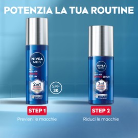 NIVEA MEN Anti-Age Power Routine Giorno & Notte, Skincare Kit con siero viso uomo Anti-Age Power Serum 30 ml e crema viso uomo Anti-Age Power Cream 2in1 SPF30 50 ml con Thiamidol brevettato