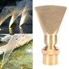 Brass Narrow Fan Jet Water Fountain Nozzle Spray Head Adjustable