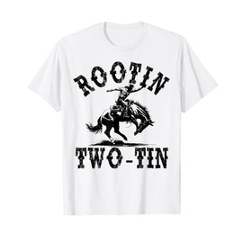 Rootin Two-tin 2nd Birthday 2 Year Old Western Cowboy Bday T-Shirt