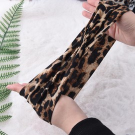 Animal Leopard Print Hair Accessories for Women Girls Leopard Hair Band for Thin Curly Hair Scarf Headband for Thick Fine Hair Bandana Cotton Boho Leopard Headband for Washing Face Spa Headbands 2 Pcs