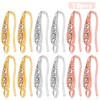 12pcs Cubic Zirconia Earring Hooks Hypoallergenic Brass French Ear Wire