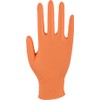Examination gloves, ABENA Classic Sensitive, M, orange, nitrile, powder free