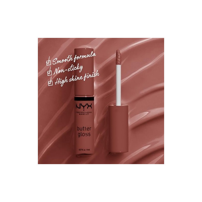 NYX PROFESSIONAL MAKEUP - Butter Gloss, praliné, 0.27 onzas