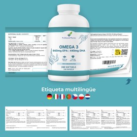 Omega 3 2000 mg ProNatural Pharma | 240 Kapseln | Hohe Konzentration von 660 mg EPA und 440 mg DHA | 4 Monate