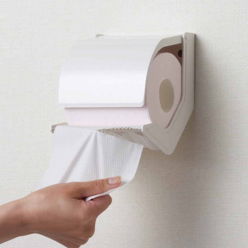 シマブン ペーパーホルダー おくだけ スタンダードタイプ PR-1-S オフホワイト