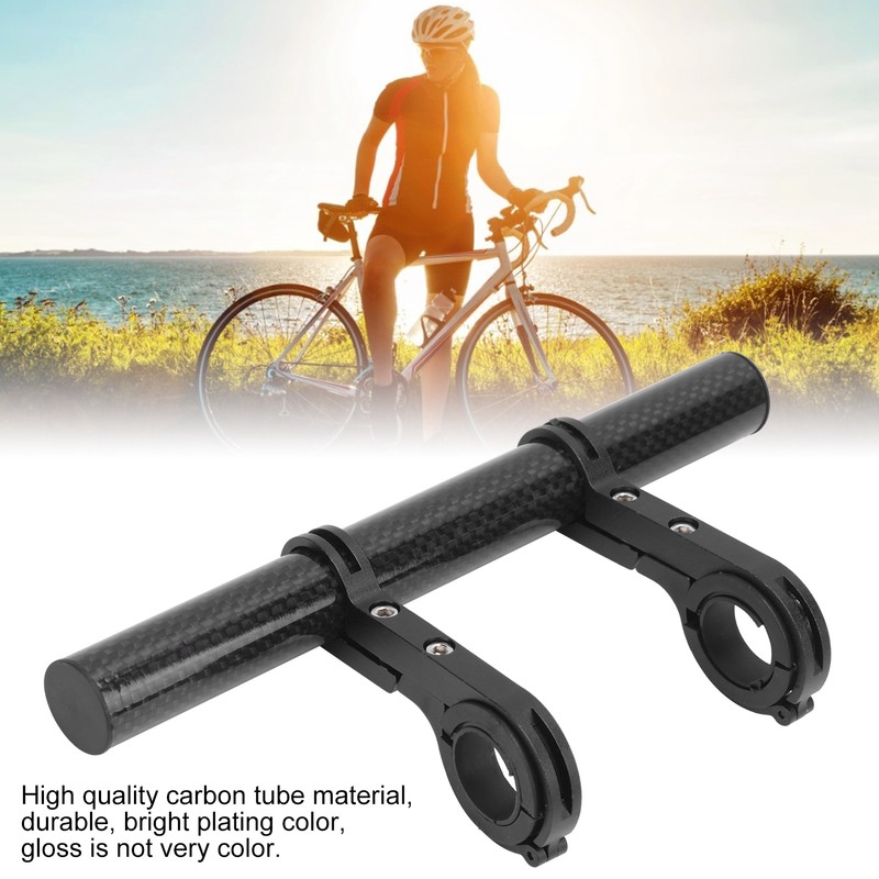20CM Carbon Tube Bicycle Handlebar Extender Bracket Mount Bike Headlight