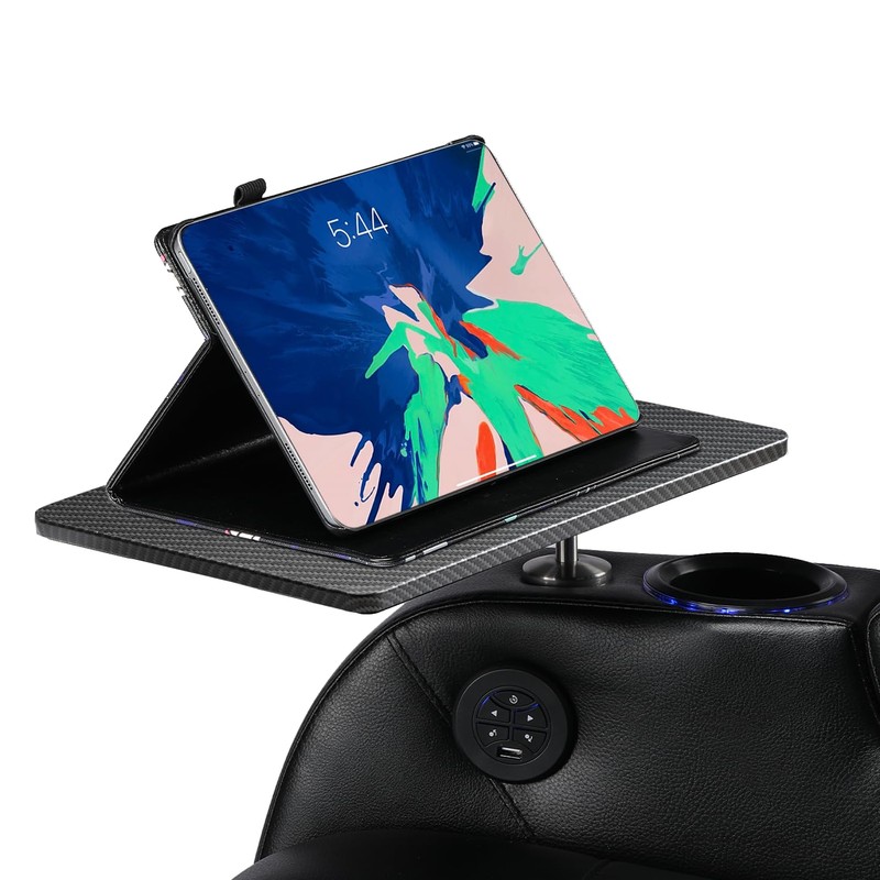 Weilianda Home Theater Seating Series Swivel Tray Table Couch Carbon