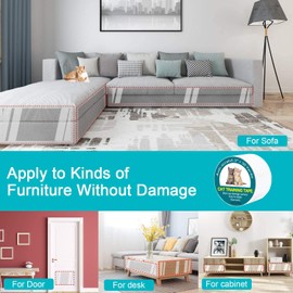 ABSOK Anti Cat Scratch Deterrent Tape, 3'' x 30 Yards Anti Scratch Training Adhesive Tape for Cats, Transparent Double Sided Cat Training Tape,Furniture, Couch, Door Protector