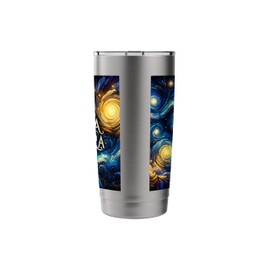 Ad Astra per Aspera, Space Exploration Van Gogh Starry Night Stainless Steel Insulated Tumbler