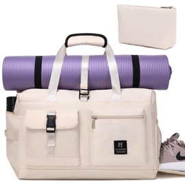 Sports Bag Women's Travel Bag Weekender Bag - Myhozee Hand Luggage Bag Gym Duffel Bag with Toiletry Bag, Shoe Compartment & Wet Compartment, Swimming Bag, Yoga Bag, Hospital Bag for Travel, Fitness,