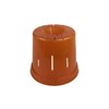 3" Slotted Clear Orchid Pots - 3 Pack (Copper Amber)