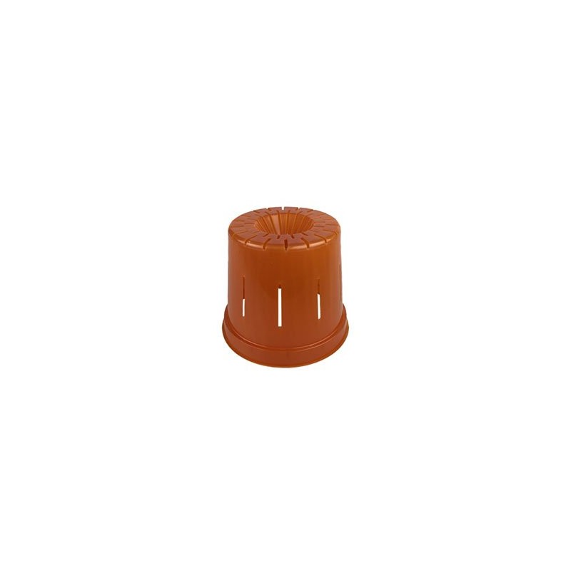 3" Slotted Clear Orchid Pots - 3 Pack (Copper Amber)