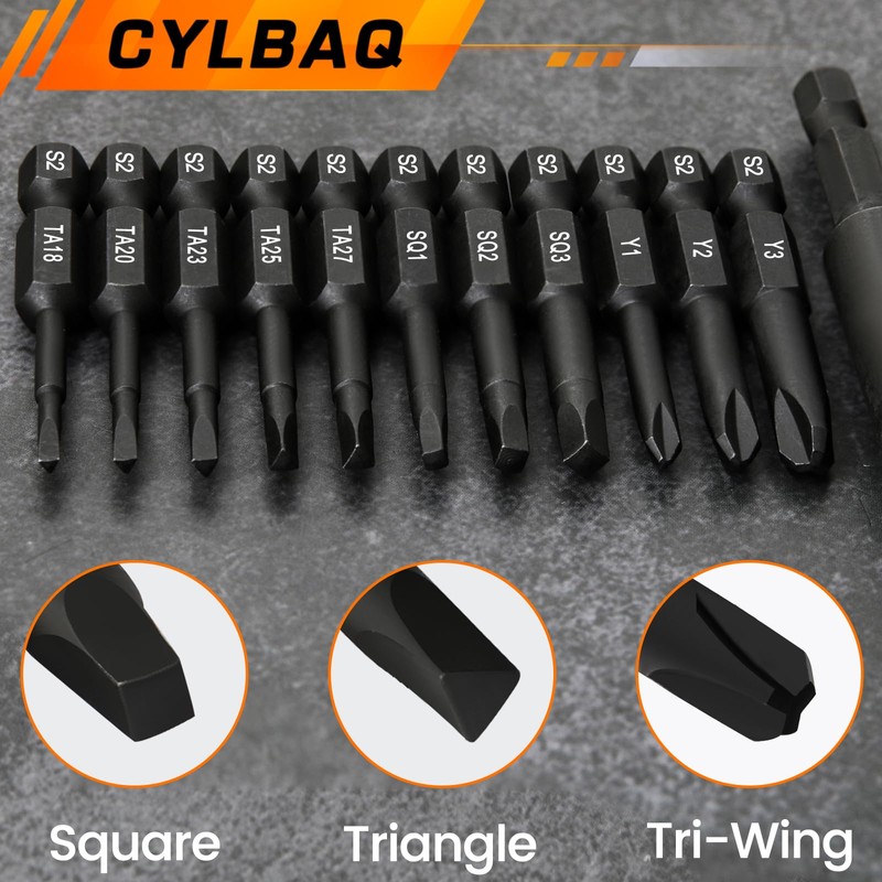 CYLBAQ Square, Triangle Head and Y Shaped Tri Wing Screwdriver