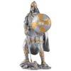 Viking with Axe and Shield, Pewter, Hand Painted in Silver