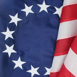 USA Flag Co. Betsy Ross Flag 3x5 foot | Heavy Duty Polyester, Embroidered Stars, Sewn Stripes, Brass Grommets (Traditional Red, White and Blue)