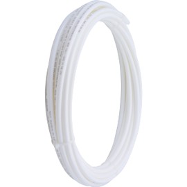 SharkBite 3/8 Inch x 50 Feet White PEX Pipe Flexible Water Tubing for Plumbing, PEX-B, U855W50