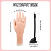 Naughtology Silicon Practice Hand for Acrylic Nails, Realistic Fake Hand