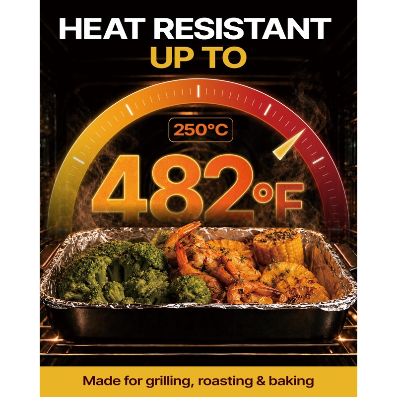 Katbite Pop Up Aluminum Foil Sheets, 250 Count Tin Foil,
