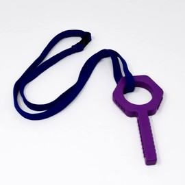 Sensory Direct Chewbuddy Pling Grab Chew & Lanyard - Pack of 1, Sensory Toy for a Fidget, Chew or Teething Aid | for Kids, Adults, Autism, ADHD, ASD, SPD, Oral Motor or Anxiety Needs | Purple