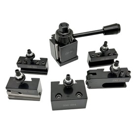 Wedge GIB Quick Change Tool Post for Lathe Tooling Holder Tools Accuracy Installation Swing 6-9 Steel Black 250-000, 250-001, 250-002, 250-004, 250-007, 250-010 (6)