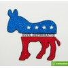 GREENHANDSHAKE Democratic Symbol, Artistic Donkey Greeting Card, Patriotic American, Quilling