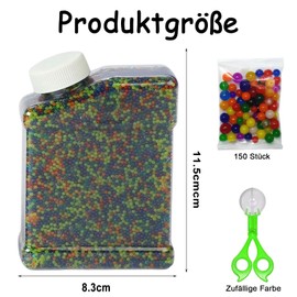 lafomukea Colourful Water Beads 50,000 Pieces and 150 Pieces Water Beads XXL, Water Beads Non-Toxic, Vase Filler, Plant Filler