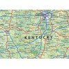 Illinois, Indiana, Ohio and Kentucky Physical Map - 23.3 x